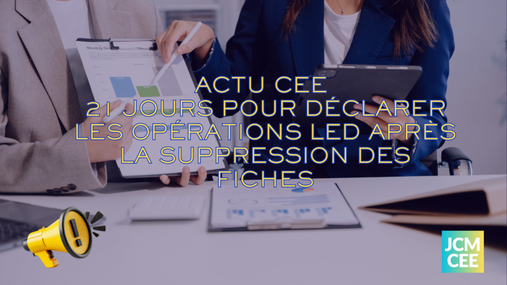 suppression fiches LED CEE février 2026 collectivités